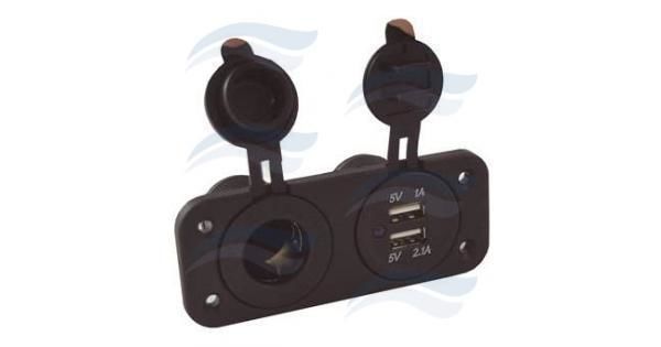 Électricité / Instrumentation PRISE USB + 12 VOLTS A ENCASTRER